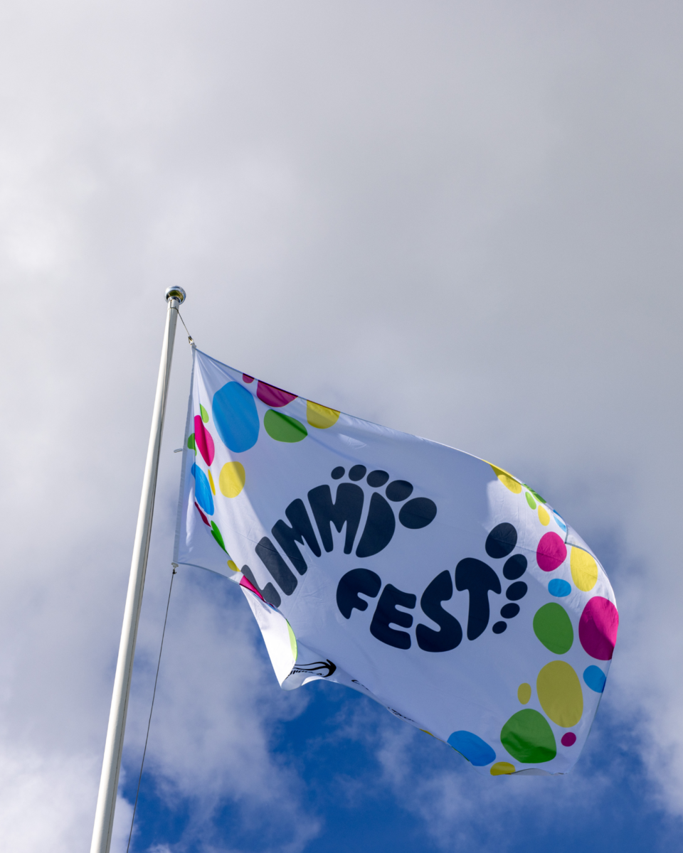 Limmi-lippu liuhuu lippusalossa.