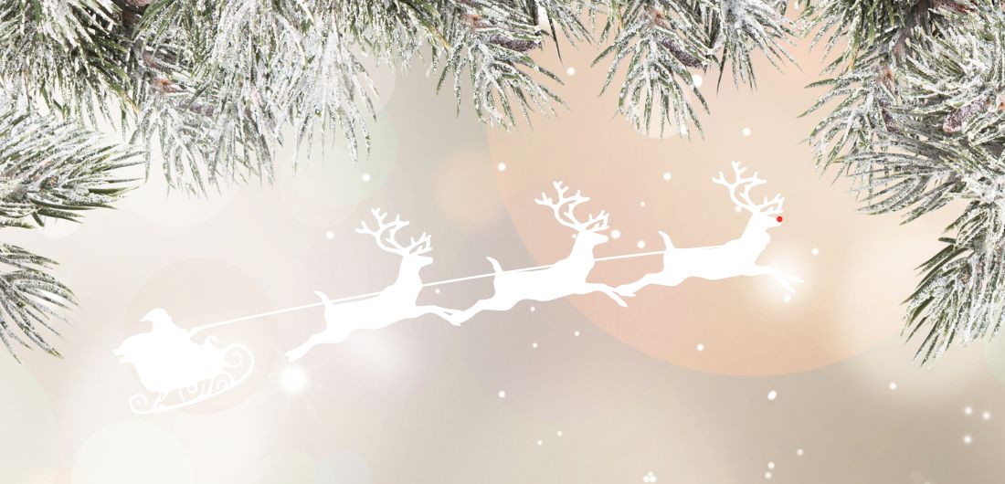 Piirros lentävistä poroista.