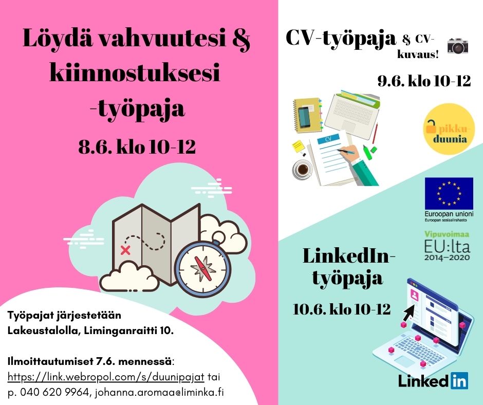 Pikkuduunin kesäkuun työpajat