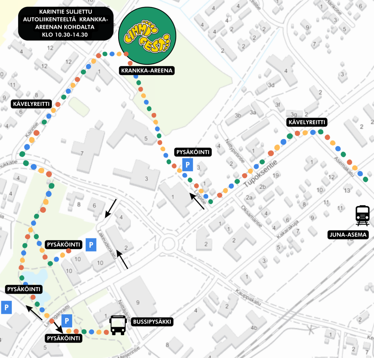 LimmiFestin opastekartta.