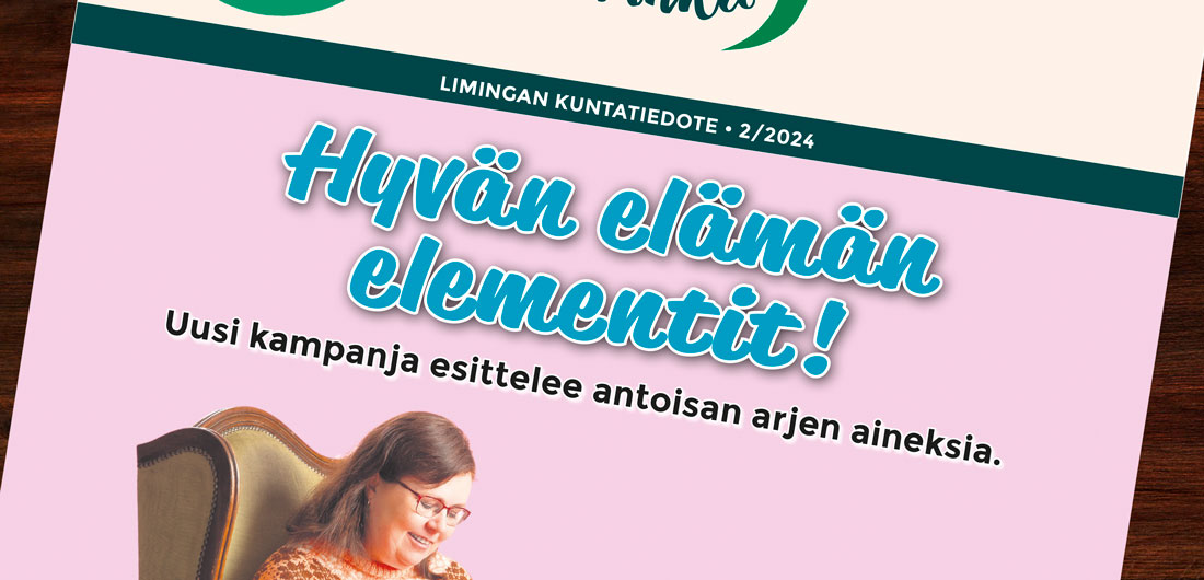 Vuoden toinen kuntatiedote pöydällä.