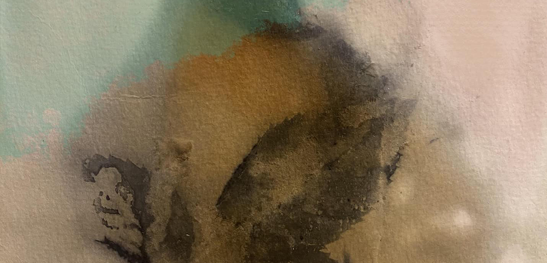 Ruskeasävyinen akvarelli