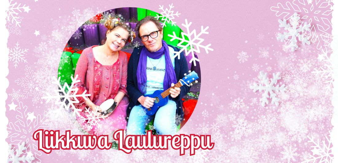 Liikkuvan Laulurepun joulukonsertin mainosgrafiikka.