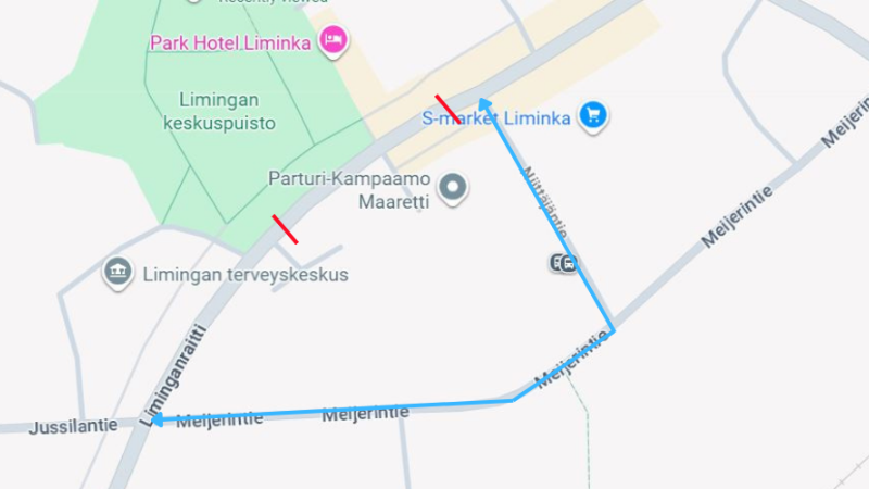 Liikennejärjestelyt Limmin aikaan.