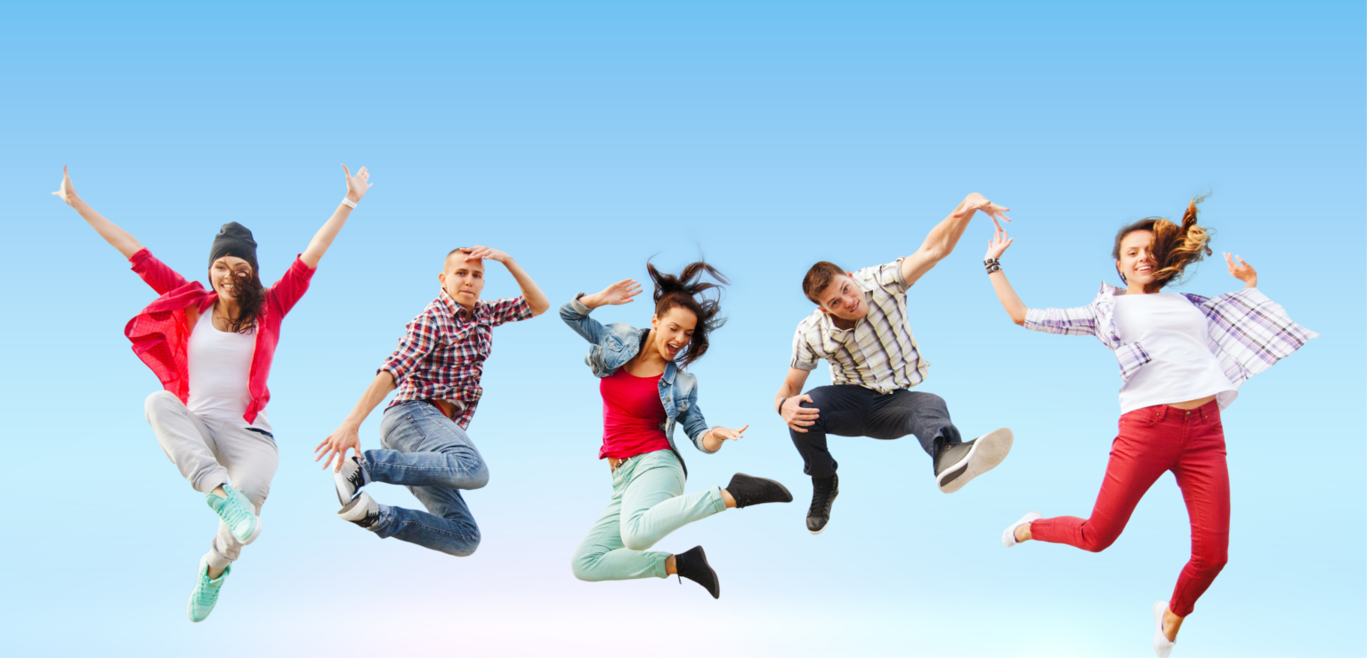 Nuoret hyppäävät ilmaan