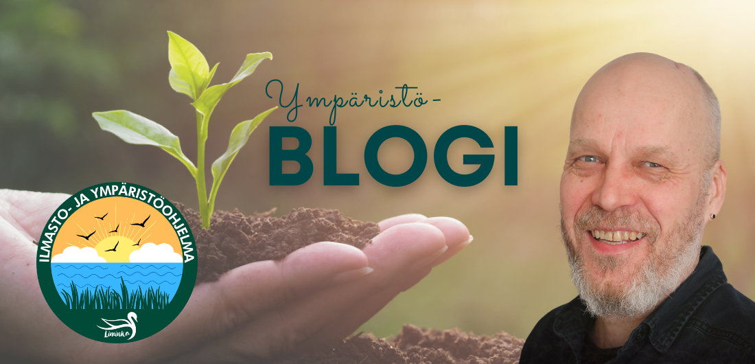 Ympäristöblogin tunnus ja Janne Nevalan kuva.
