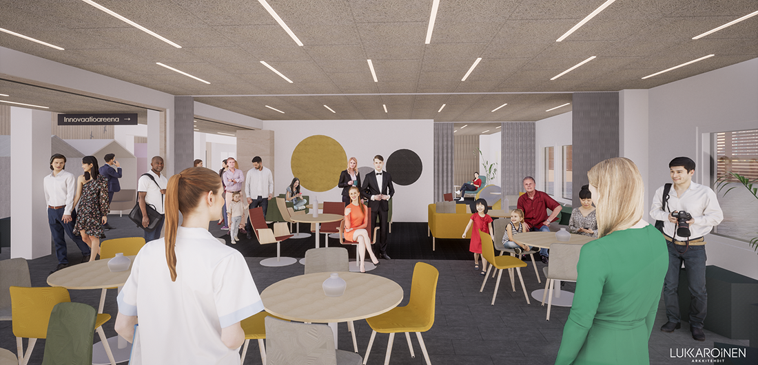 Havainnekuva Limingan lukion innovaatioareenasta