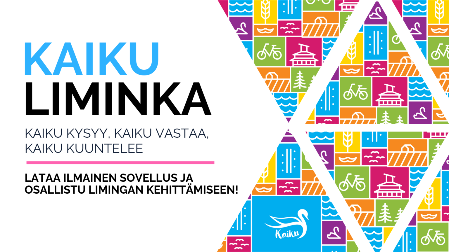 Kaiku Liminka: Kaiku kysyy, Kaiku vastaa, Kaiku kuuntelee, Lataa ilmainen sovellus ja osalllistu Limingan kehittämiseen