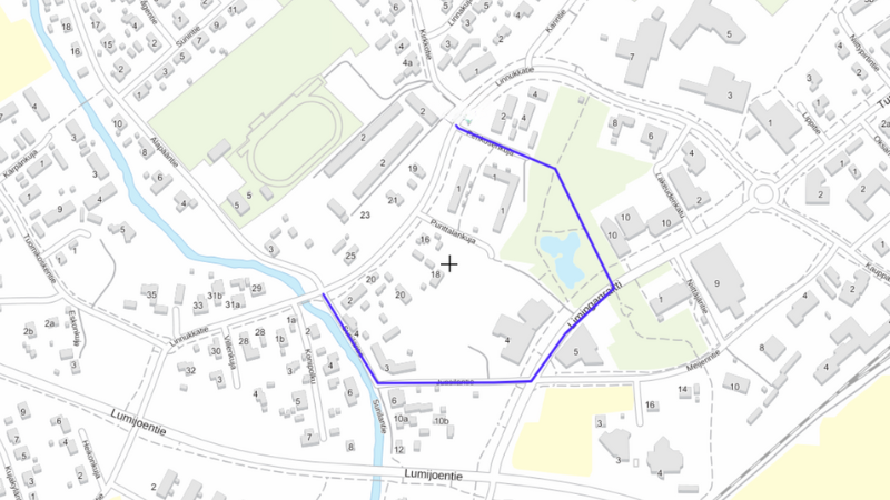 Kiertoreitti tietöiden aikana.