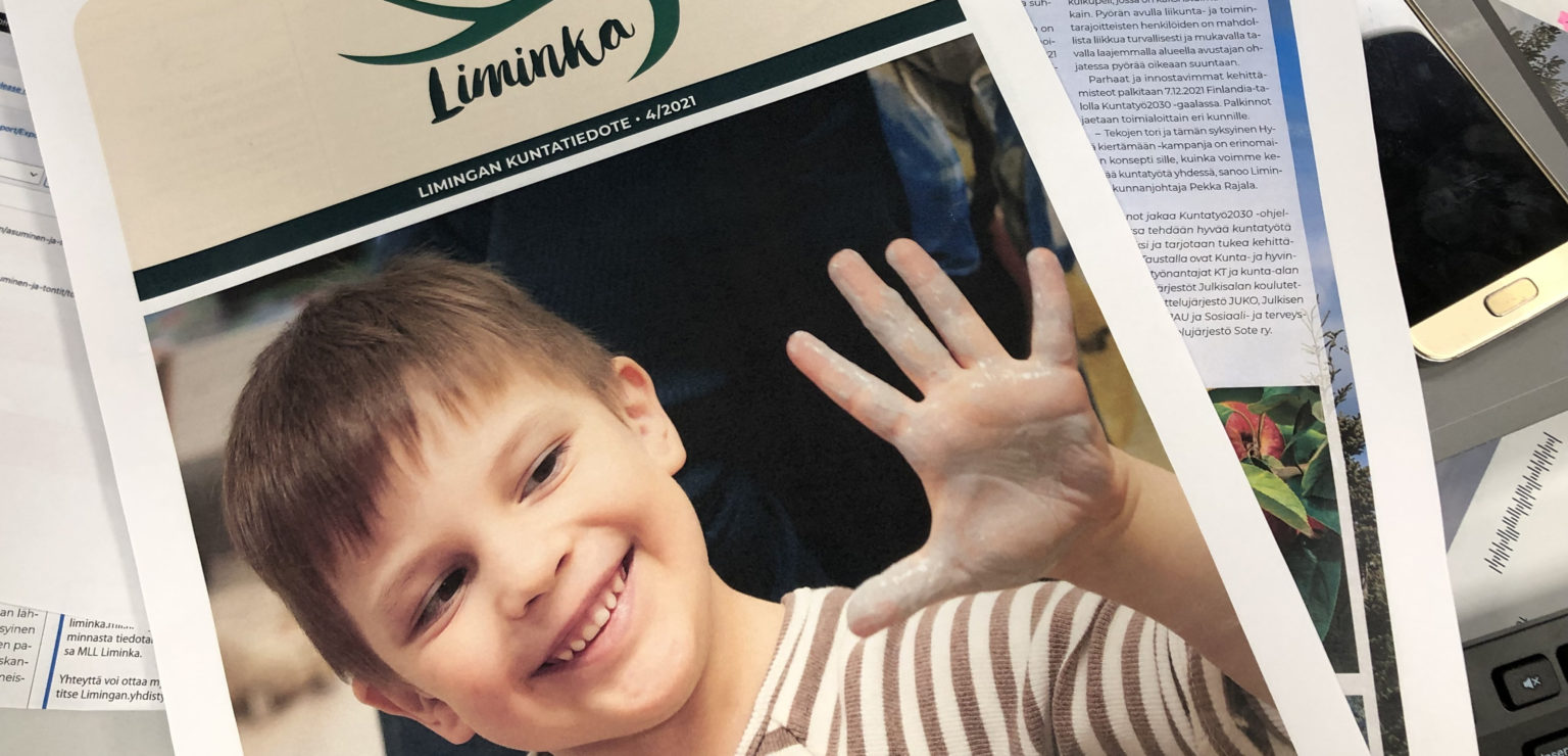 Marraskuussa 2021 ilmestyvän kuntatiedotteen kansilehti.