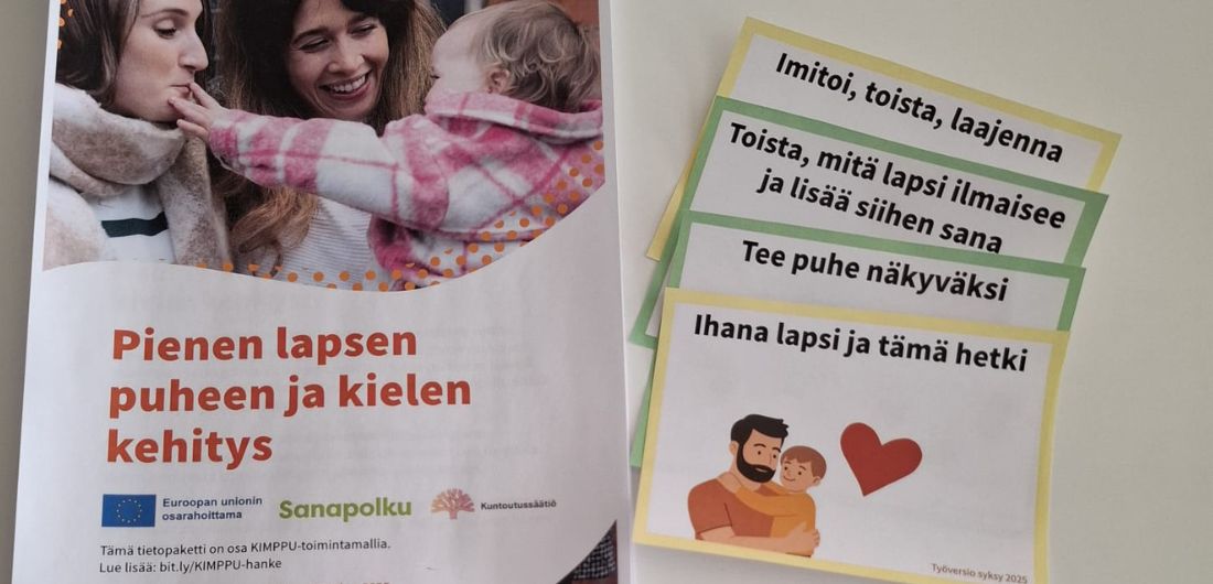 Kuvassa KIMPPU hankkeen materiaalia.