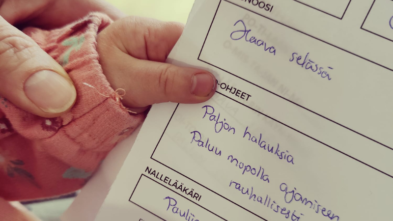 Nallelääkärin kirjoittama resepti